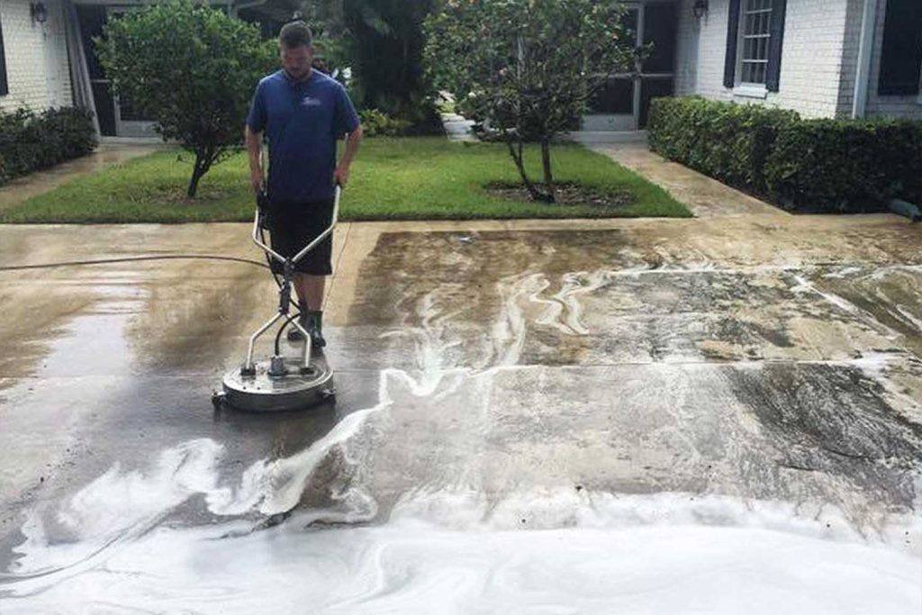 Clean driveway with improved curb appeal