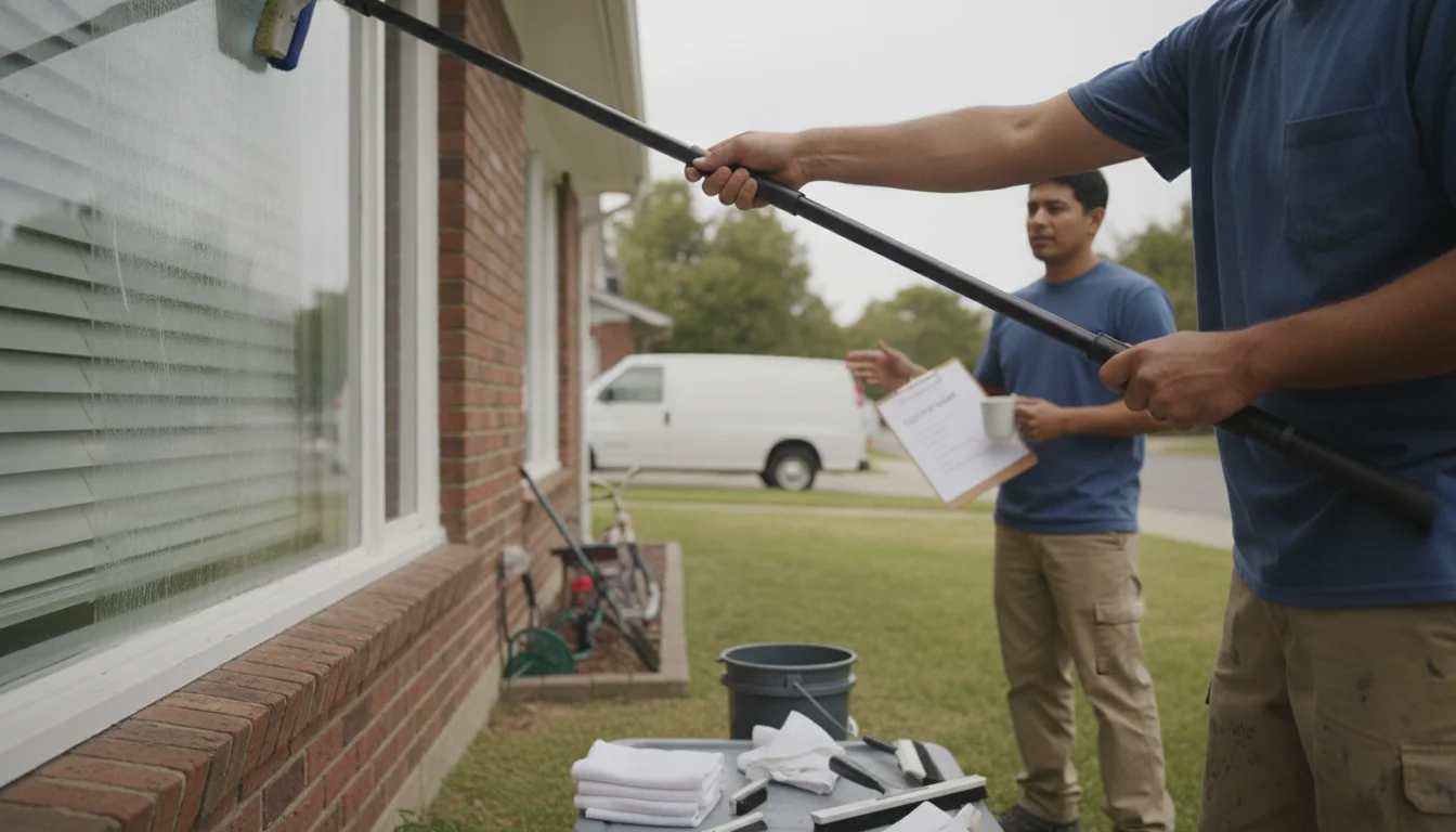 Pros give clear answers, define scope in writing, and arrive with clean tools for window cleaning