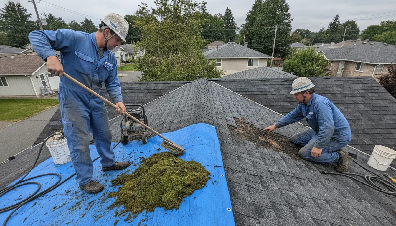 Roof moss removal vs roof replacement in Sandy Springs - Pressure Washing Sandy Springs